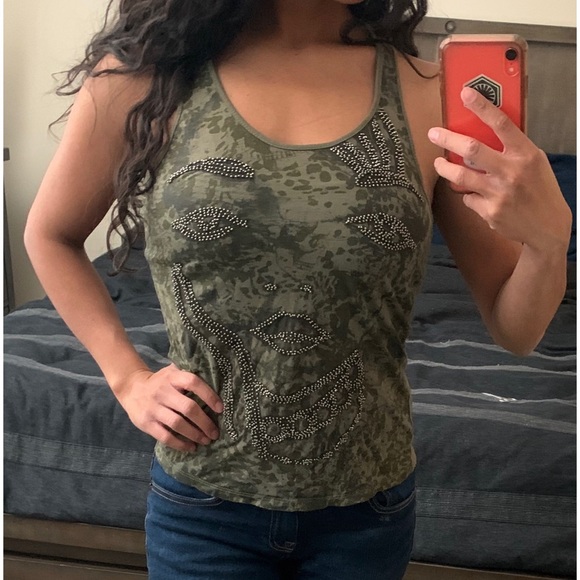 Guess Beaded Tank Top / Size XS - Picture 2 of 3